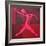 Study of Figure in Cubic Space Pink Version-Guilherme Pontes-Framed Giclee Print