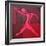 Study of Figure in Cubic Space Pink Version-Guilherme Pontes-Framed Giclee Print