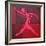 Study of Figure in Cubic Space Pink Version-Guilherme Pontes-Framed Giclee Print