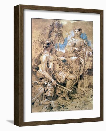 Study of Figures in Costume, C1635-1670-Giovanni Benedetto Castiglione-Framed Giclee Print