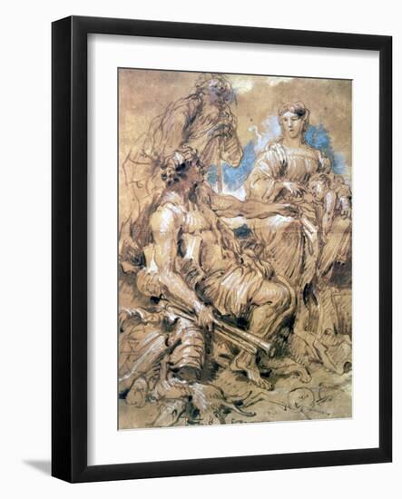 Study of Figures in Costume, C1635-1670-Giovanni Benedetto Castiglione-Framed Giclee Print