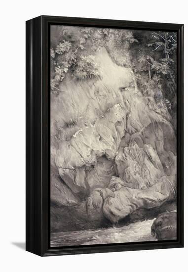 Study of Gneiss Rock, Glenfinlas, 1853-54-John Ruskin-Framed Premier Image Canvas