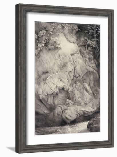 Study of Gneiss Rock, Glenfinlas, 1853-54-John Ruskin-Framed Giclee Print