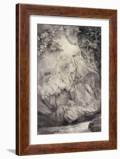 Study of Gneiss Rock, Glenfinlas, 1853-54-John Ruskin-Framed Giclee Print