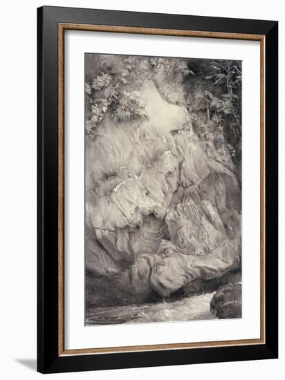 Study of Gneiss Rock, Glenfinlas, 1853-54-John Ruskin-Framed Giclee Print