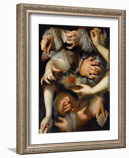 Study of Hands-Nicolas de Largillière-Framed Giclee Print