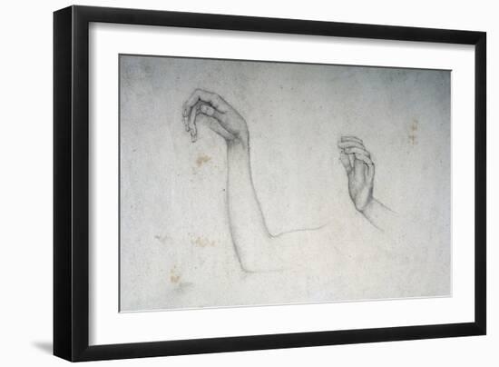 Study of Hands-Edward Burne-Jones-Framed Giclee Print