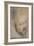 Study of Head (Charcoal on Paper, 1580-1583)-Federico Fiori Barocci or Baroccio-Framed Giclee Print