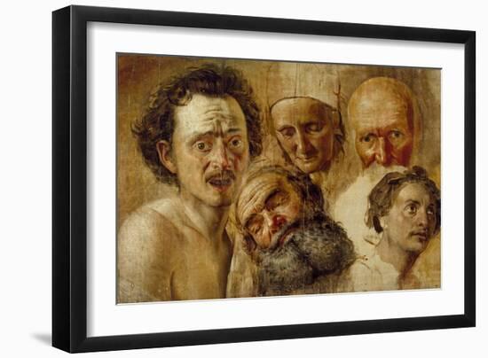 Study of Heads, C. 1830-Aleksandr Andreevich Ivanov-Framed Giclee Print