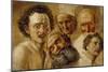 Study of Heads, C. 1830-Aleksandr Andreevich Ivanov-Mounted Giclee Print