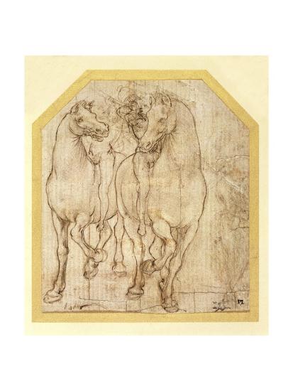 Download Study of Horses and Riders, C.1480 Giclee Print by Leonardo da Vinci | Art.com