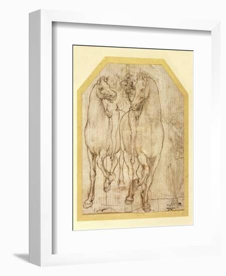 Study of Horses and Riders, C.1480-Leonardo da Vinci-Framed Giclee Print