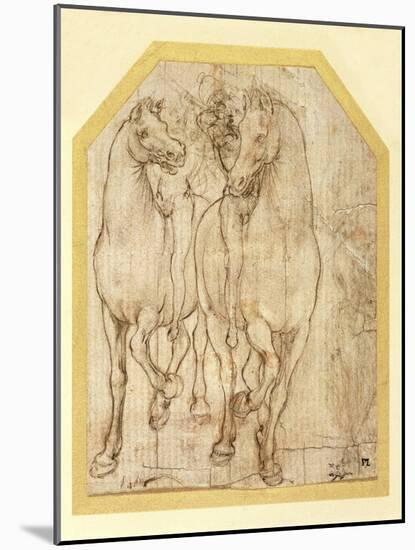 Study of Horses and Riders, C.1480-Leonardo da Vinci-Mounted Giclee Print