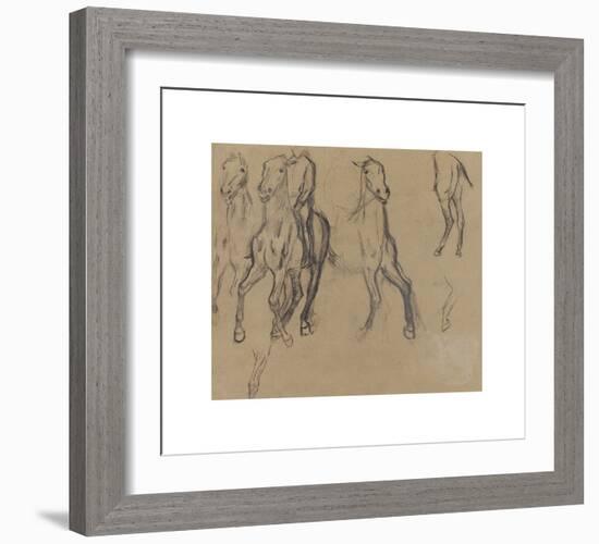 Study of Horses, c.1886-Edgar Degas-Framed Premium Giclee Print