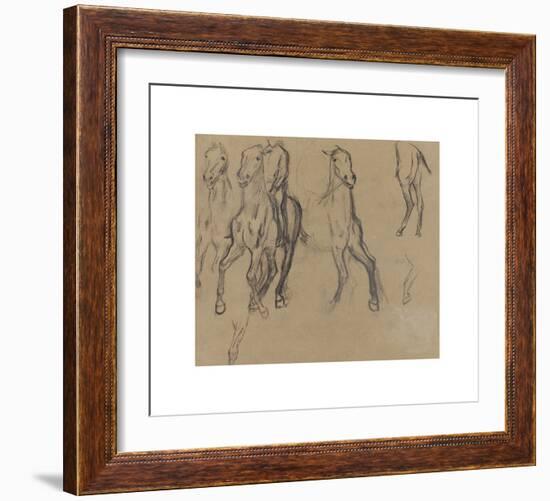 Study of Horses, c.1886-Edgar Degas-Framed Premium Giclee Print