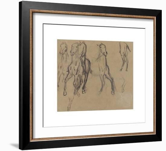 Study of Horses, c.1886-Edgar Degas-Framed Premium Giclee Print