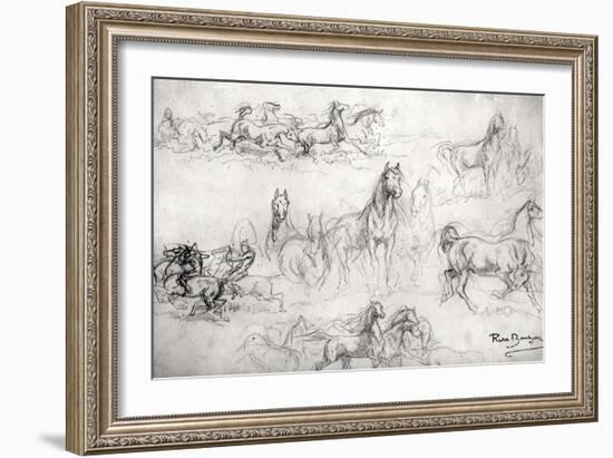 Study of Horses-Rosa Bonheur-Framed Giclee Print