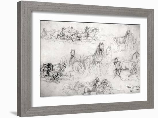 Study of Horses-Rosa Bonheur-Framed Giclee Print