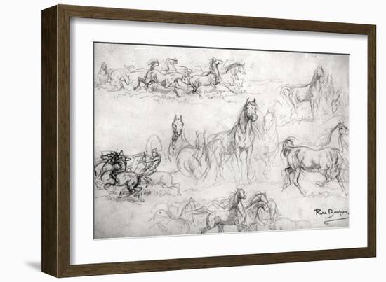 Study of Horses-Rosa Bonheur-Framed Giclee Print