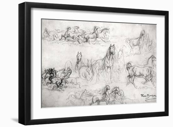 Study of Horses-Rosa Bonheur-Framed Giclee Print