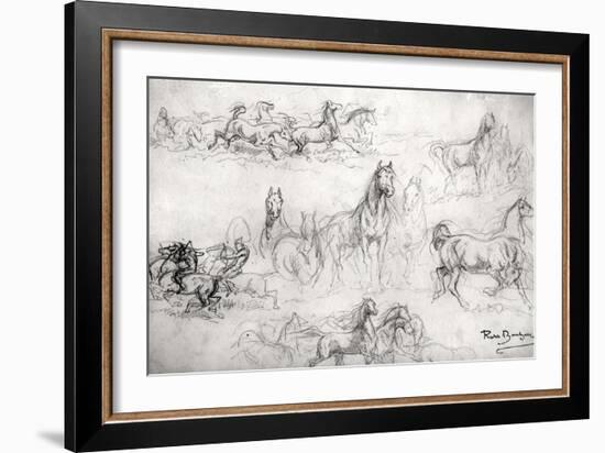 Study of Horses-Rosa Bonheur-Framed Giclee Print