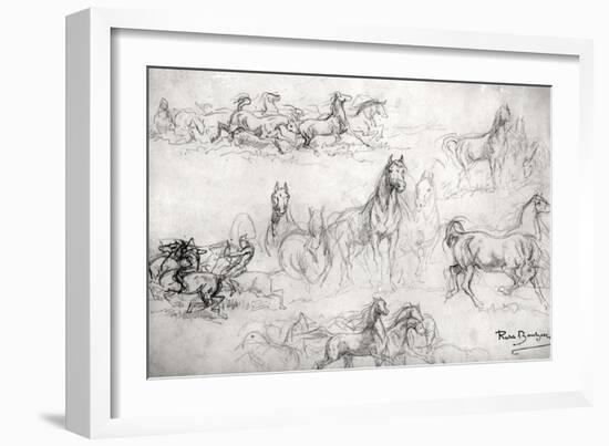 Study of Horses-Rosa Bonheur-Framed Giclee Print