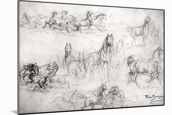 Study of Horses-Rosa Bonheur-Mounted Giclee Print