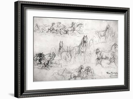 Study of Horses-Rosa Bonheur-Framed Giclee Print