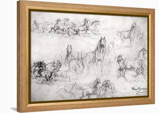 Study of Horses-Rosa Bonheur-Framed Premier Image Canvas