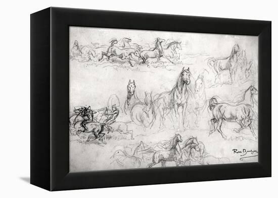 Study of Horses-Rosa Bonheur-Framed Premier Image Canvas