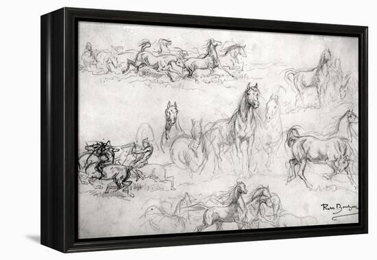 Study of Horses-Rosa Bonheur-Framed Premier Image Canvas