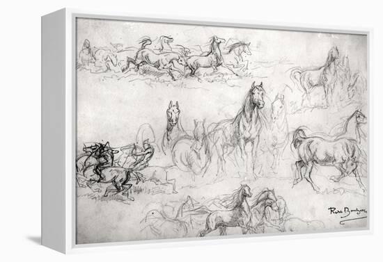 Study of Horses-Rosa Bonheur-Framed Premier Image Canvas