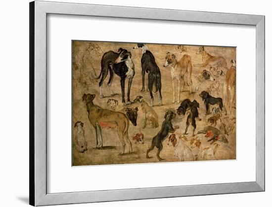 Study of Hounds, 1616-Jan Brueghel the Elder-Framed Giclee Print