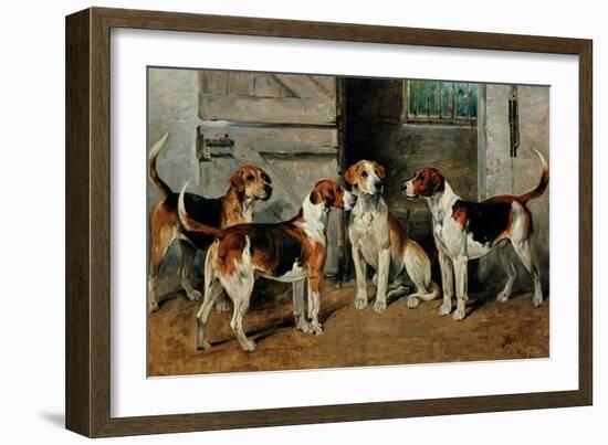 Study of Hounds-John Emms-Framed Giclee Print