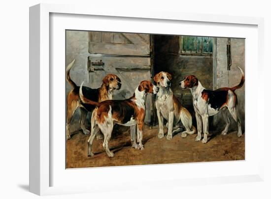 Study of Hounds-John Emms-Framed Giclee Print