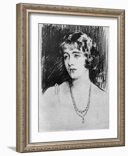 Study of Lady Elizabeth Bowes-Lyon, 1923-John Singer Sargent-Framed Giclee Print