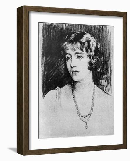 Study of Lady Elizabeth Bowes-Lyon, 1923-John Singer Sargent-Framed Giclee Print
