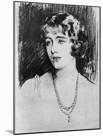 Study of Lady Elizabeth Bowes-Lyon, 1923-John Singer Sargent-Mounted Giclee Print