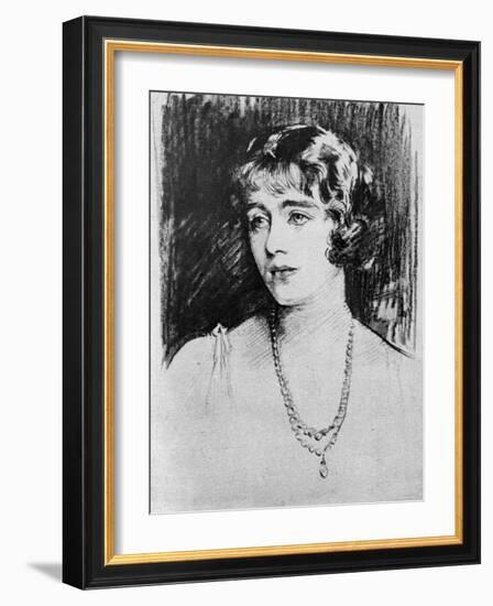 Study of Lady Elizabeth Bowes-Lyon, 1923-John Singer Sargent-Framed Giclee Print