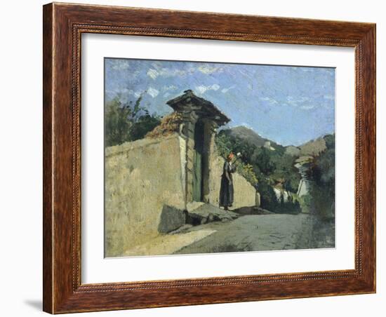 Study of Landscape, About 1860-Cristiano Banti-Framed Giclee Print