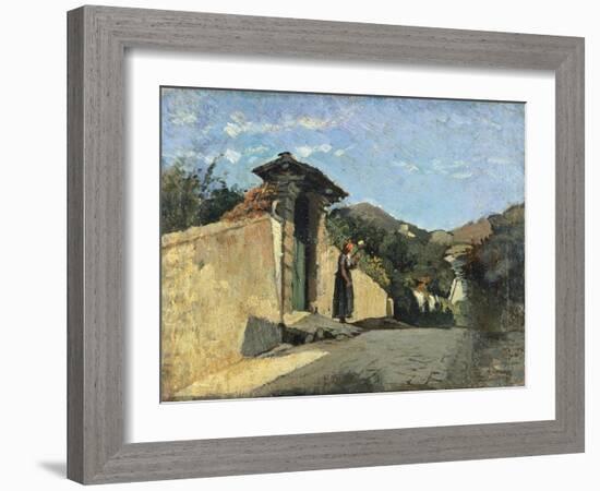 Study of Landscape, Ca 1861-Cristiano Banti-Framed Giclee Print