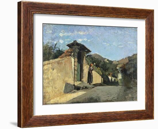 Study of Landscape, Ca 1861-Cristiano Banti-Framed Giclee Print