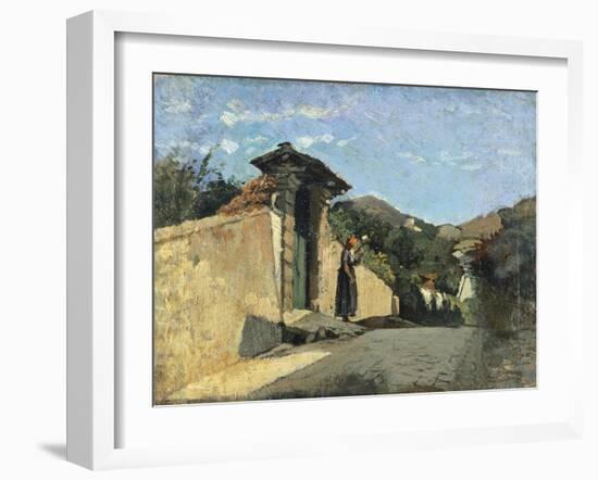 Study of Landscape, Ca 1861-Cristiano Banti-Framed Giclee Print