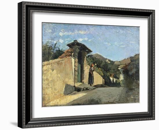 Study of Landscape, Ca 1861-Cristiano Banti-Framed Giclee Print