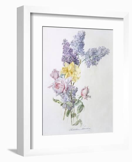 Study of Lilac and Roses-Madeleine Lemaire-Framed Giclee Print