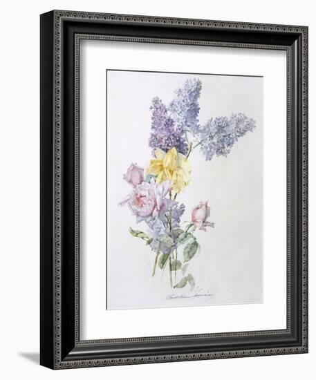 Study of Lilac and Roses-Madeleine Lemaire-Framed Giclee Print