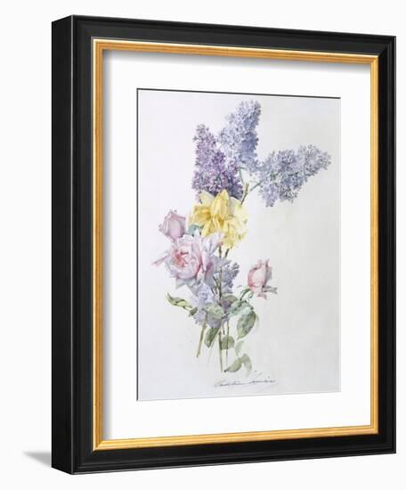 Study of Lilac and Roses-Madeleine Lemaire-Framed Giclee Print