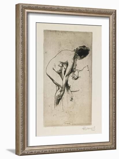 Study of Nude Female Figure, 1886-Paul Albert Besnard-Framed Giclee Print