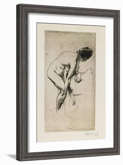 Study of Nude Female Figure, 1886-Paul Albert Besnard-Framed Giclee Print