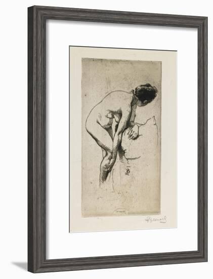 Study of Nude Female Figure, 1886-Paul Albert Besnard-Framed Giclee Print